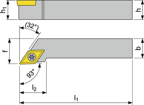 PROMAT Klemmdrehhalter SDJCR 2020 K11 re.vern.Außen PROMAT