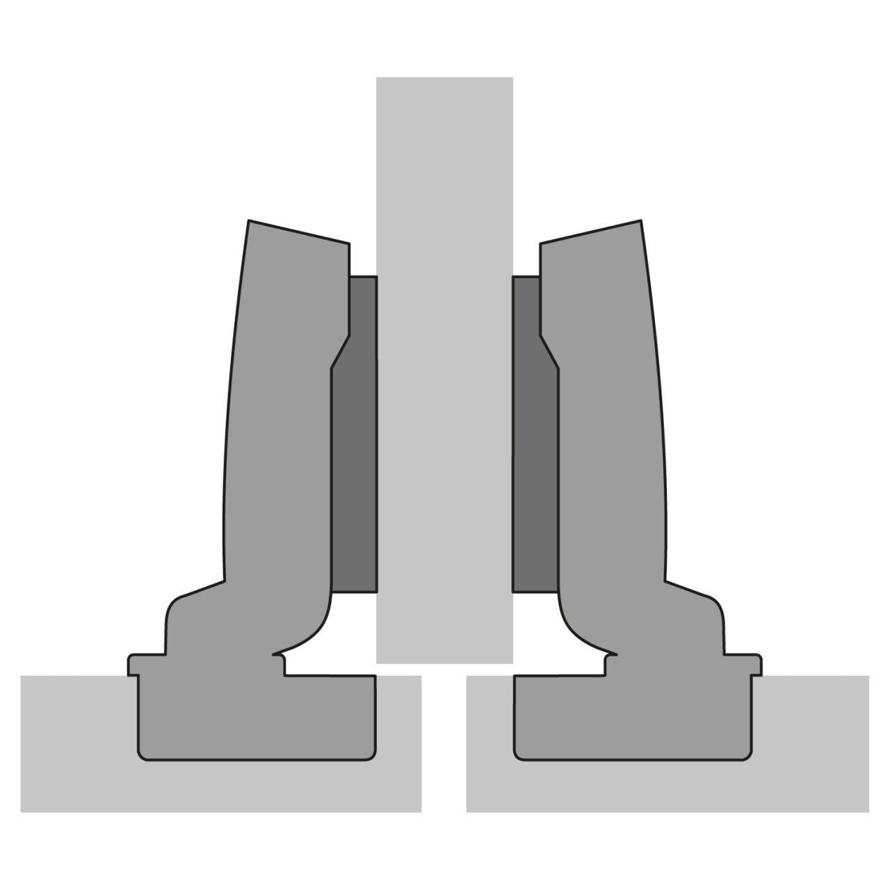 HETTICH Sensys 110°-Scharnier mit integrierter Dämpfung (Sensys 8645i), obsidianschwarz, 9091772