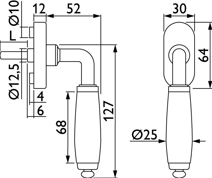HERMAT Fenstergriff LILLE 1157, Materialkombination