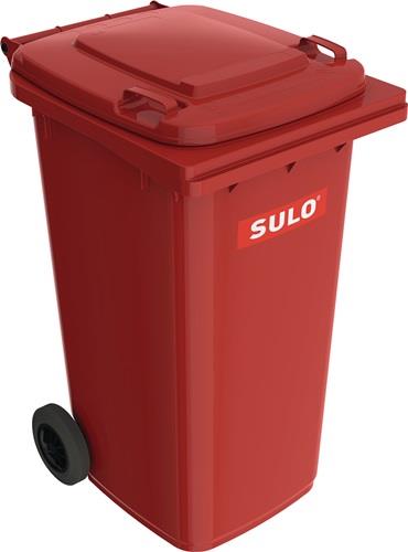SULO Müllgroßbehälter 240l HDPE rot fahrbar,n.EN 840 SULO