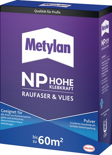 METYLAN Tapetenkleister Hohe Klebkraft NP Raufaser & Vlies 1kg METYLAN