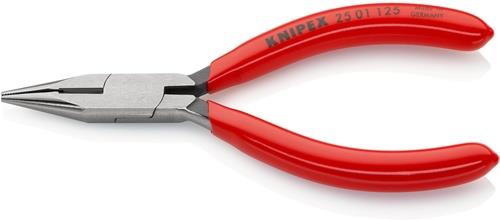 KNIPEX Flachrundzange L.125mm flach/rund ger.pol.Ku.-Überzug KNIPEX