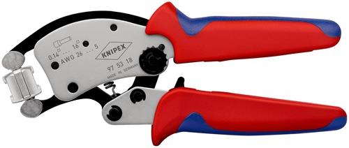 KNIPEX Crimpzange Twistor16 Gesamt-L.200mm 0,14-16 mm² brün.Mehrkomp.-Hüllen KNIPEX