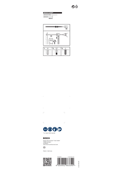 BOSCH EXPERT SDS Clean max-8X Hammerbohrer, 28 x 400 x 650 mm