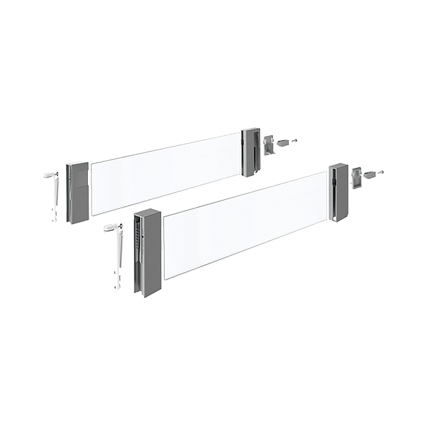 HETTICH DesignSide Glas InnoTech Atira, 350 / 176 mm, dunkelgrau, 9194834