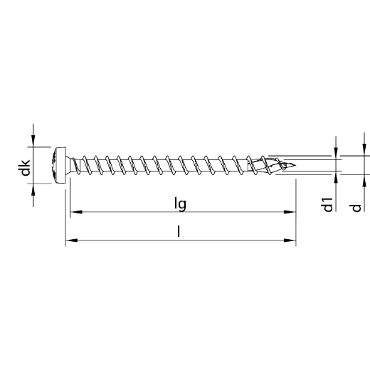 HECO TOPIX-plus A2, Rundkopf, Pozi-Drive, Variables Vollgewinde, blank, gleitbeschichtet