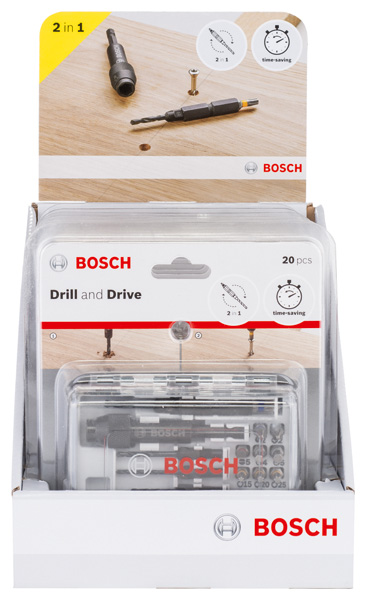 BOSCH Schrauberbit-Set Drill & Drive, 20-teilig