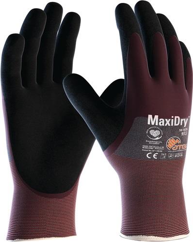 ATG Handschuhe MaxiDry® 56-425 Gr.10 violett/schwarz EN 388 PSA II ATG