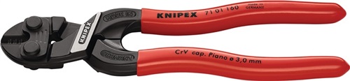 KNIPEX Kompaktbolzenschneider CoBolt® L.160mm Ku.-Überzug ger.3mm o.Aussparung