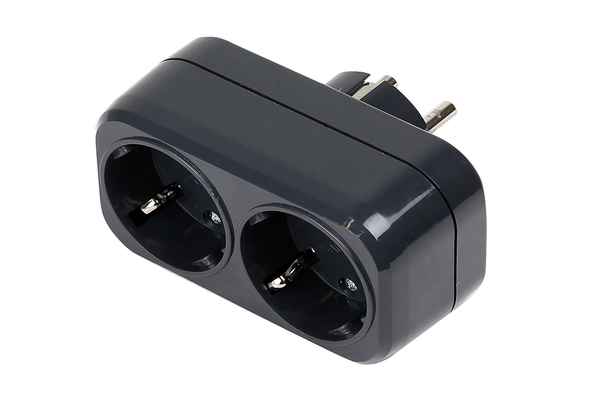 Mirka 2er elektr. Adapter 230V EU, schwarz