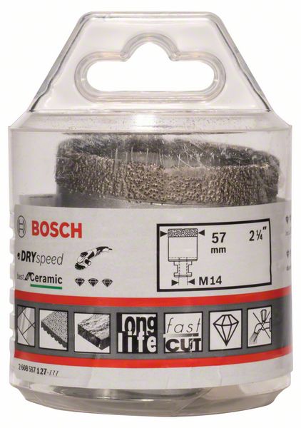 BOSCH Diamanttrockenbohrer Dry Speed Best for Ceramic, 57 x 35 mm