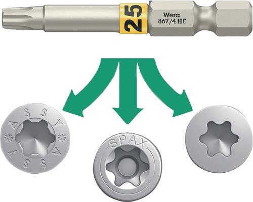 WERA Bit 867 TORX® HF 1/4 Zoll TX 30 L.50mm m.Farbleitsystem WERA