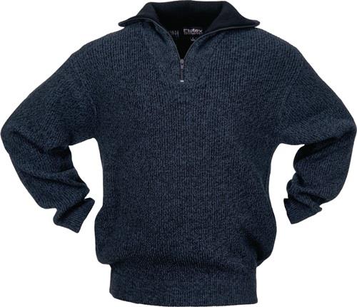 SCHEIBLER Pullover Gr.XXL schwarz/blau-meliert