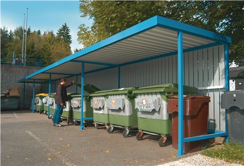 WSM Rückw.Profilbl.grauweiß f.Überdachungseinheit B4300xT2200mm