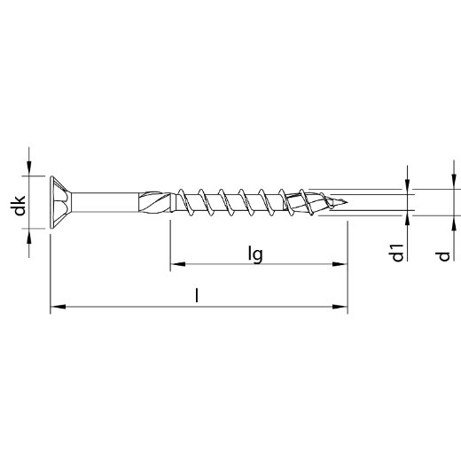 HECO TOPIX-plus 10,0 x 300, Senkkopf mit Frästaschen, Drive, Teilgewinde, verzinkt blau, A3K