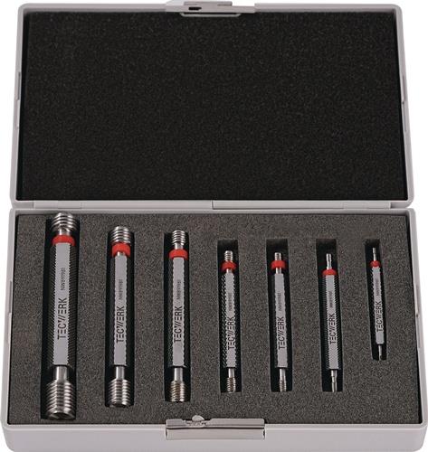 TECWERK Grenzgewindelehrdornsatz 6H je 1 St.M3,M4,M5,M6,M8,M10,M12 f.M TECWERK