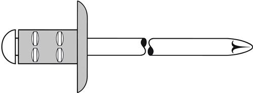 GESIPA Blindniet PolyGrip® Nietschaft dxl 4,8x17,0mm K16 Alu/Stahl 25 St.GESIPA