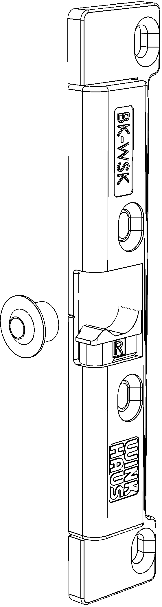 WINKHAUS Balkontürschnäpper BK 121, Zinkdruckguss,