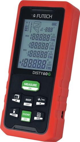 FUTECH Laserentfernungsmesser DISTY 60 GREEN 0,05 b.60m ± 2mm IP 54