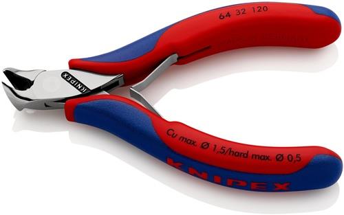 KNIPEX Elektronikvornschn.L.120mm Form 3 Facette ja,kleine spiegelpol.Mehrkomp.-Hüllen