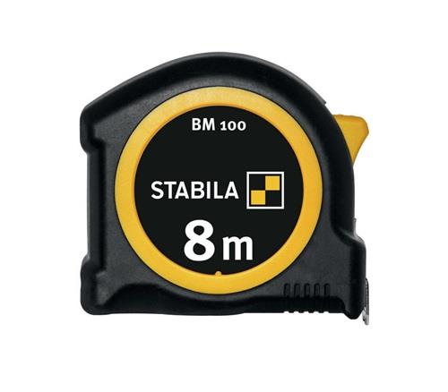 STABILA Taschenrollbandmaß BM 100 L.8m B.25mm mm/mm EG II ABS/TPE Metall-Clip STABILA STABILA Taschenrollbandmaß BM 100 L.8m B.25mm mm/mm EG II ABS/TPE Metall-Clip STABILA