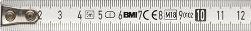 BMI Taschenrollbandmaß VARIO L.5m B.16mm mm/mm EG I (± 0,7 mm/m) Ku.Festst.BMI