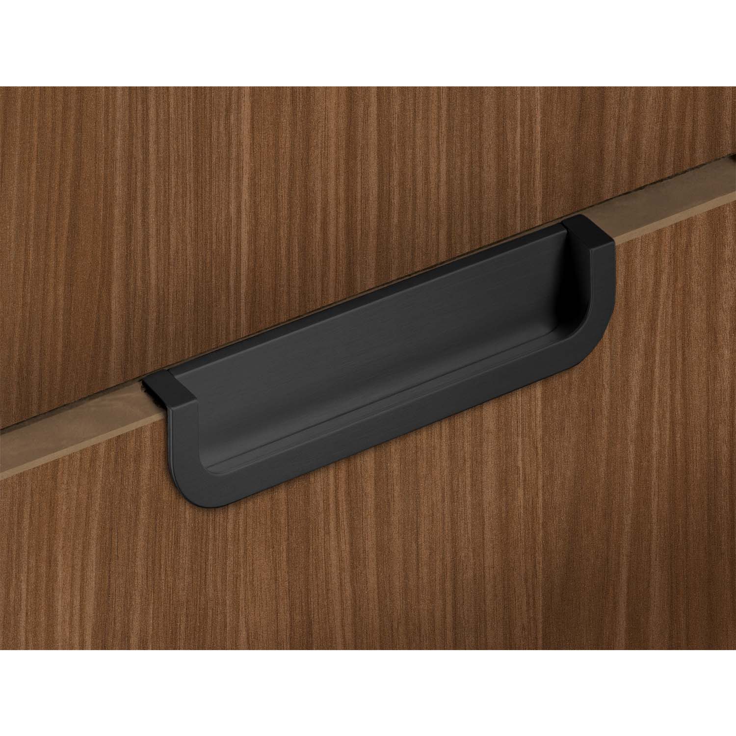 HETTICH Einsetzgriff Athena, Bohrabstand 160 mm, L 170 mm, B 19 mm, H 36 mm, Schwarz matt, 9345372