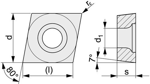 TECWERK Wendeschneidplatte CCMT120408-M UNI Bearb.mittel TECWERK