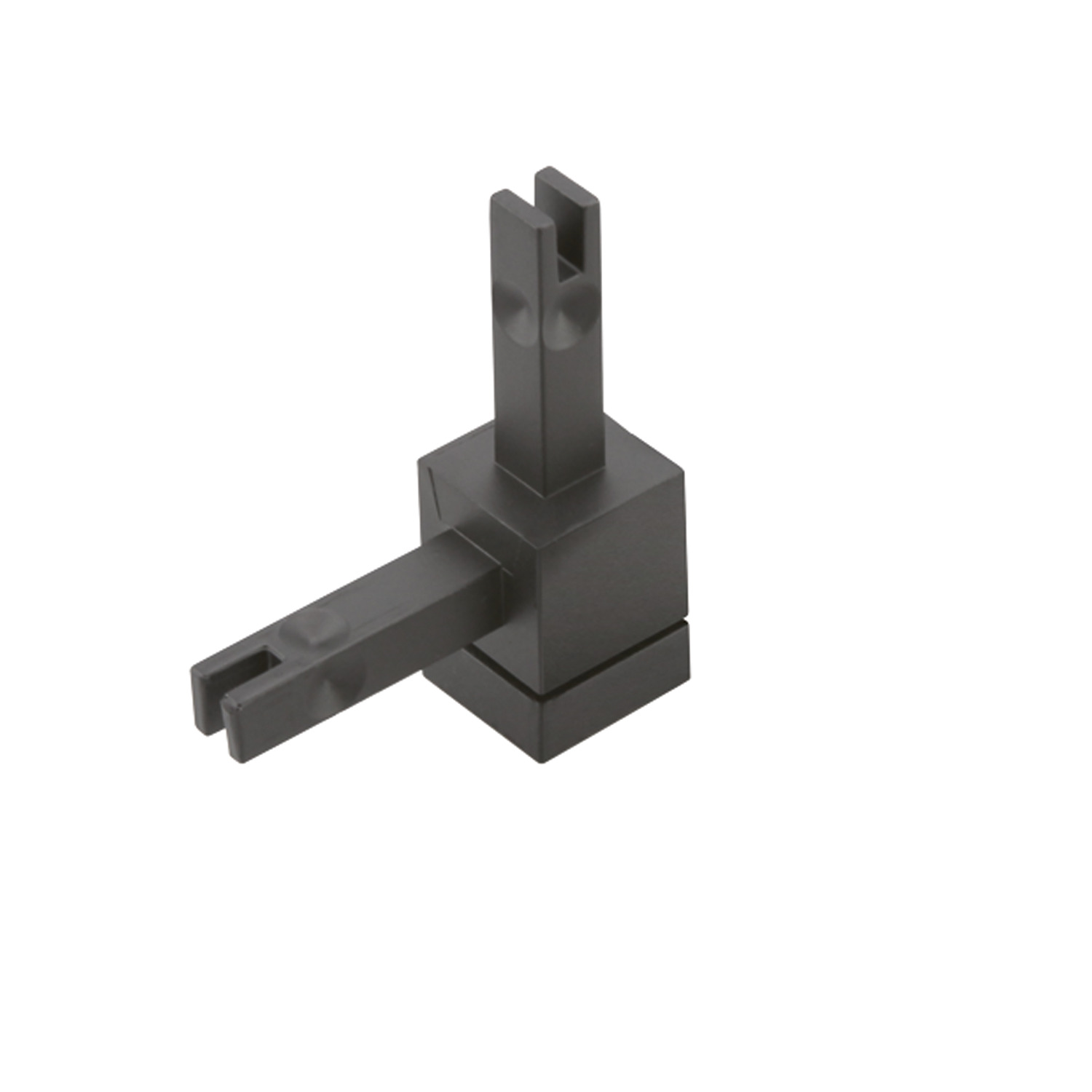 HETTICH Cadro Verbindungsknoten 3-fach 3D mit Höhenverstellung schwarz matt, 9298831