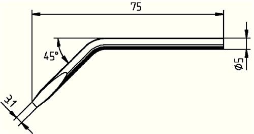 ERSA Lötspitze Serie 052 abgew.B.3,1mm 0052 JD/SB ERSA