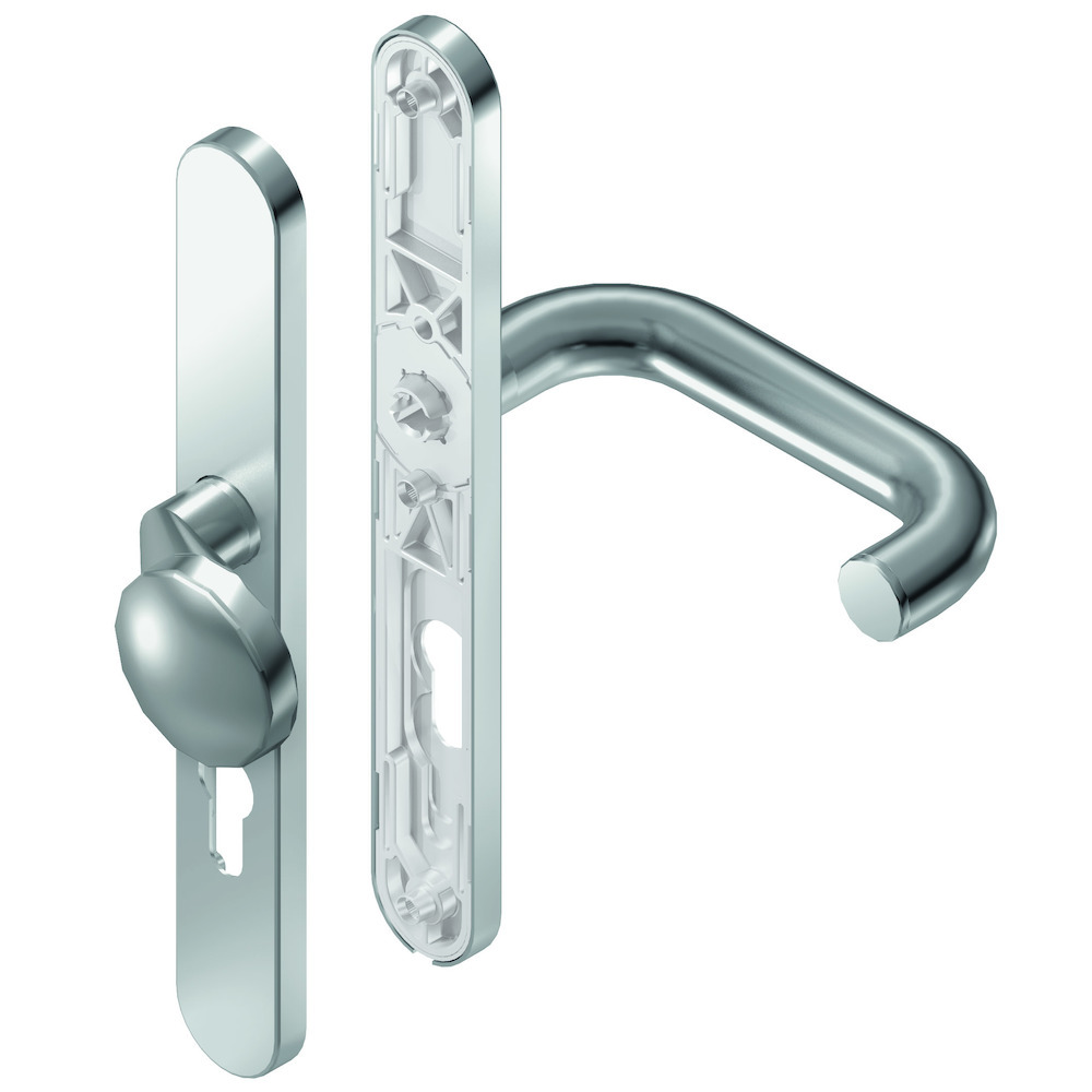 BKS Wechselgarnitur RONDO H1.1/K1.1 mit Langschild B-70340, oval, Edelstahl