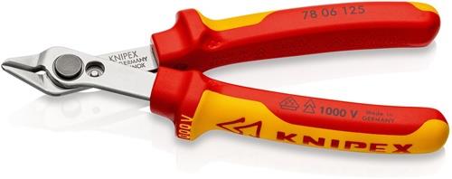 KNIPEX Elektronikseitenschneider Electronic Super-Knips L.125mm Form 0 Facette nein VDE