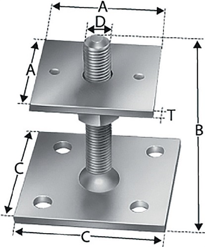 SIMPSON STRONG-TIE Stützenfuß 208x80x8,0mm STA st.verz.z.Schr.SIMPSON STRONG TIE