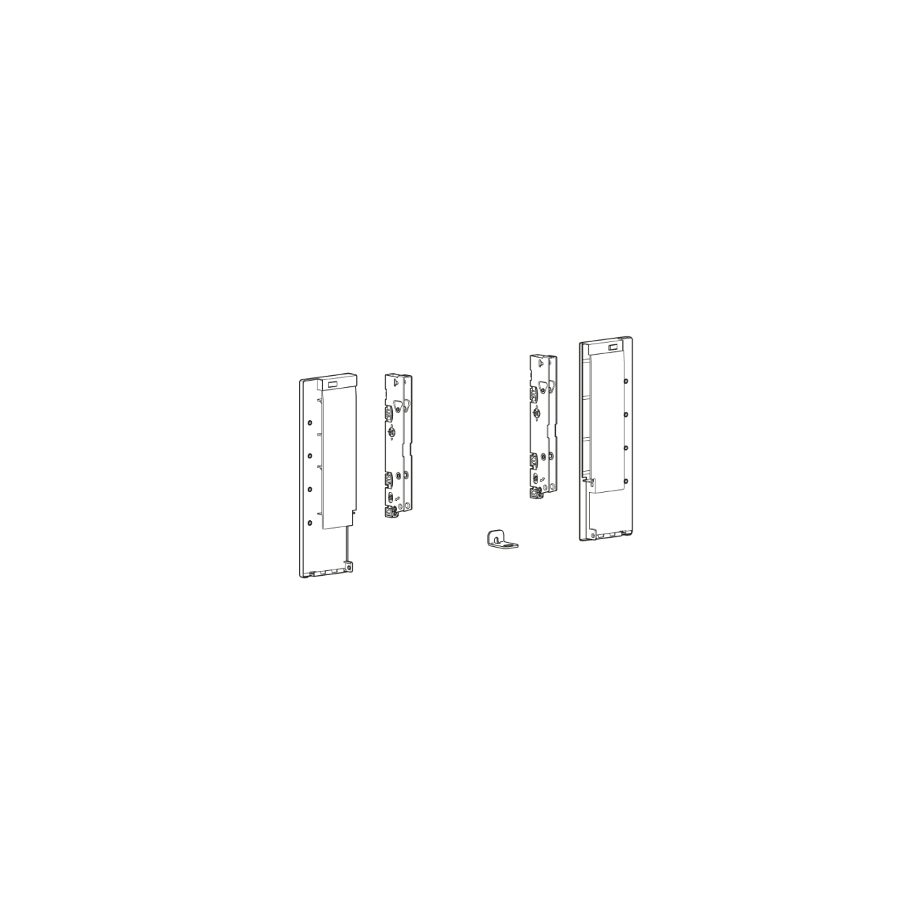 HETTICH AvanTech YOU Verbinder für gestaltbare Innenfront, Nutzung mit Inlayzarge, Systemhöhe 187, weiß, 9257658