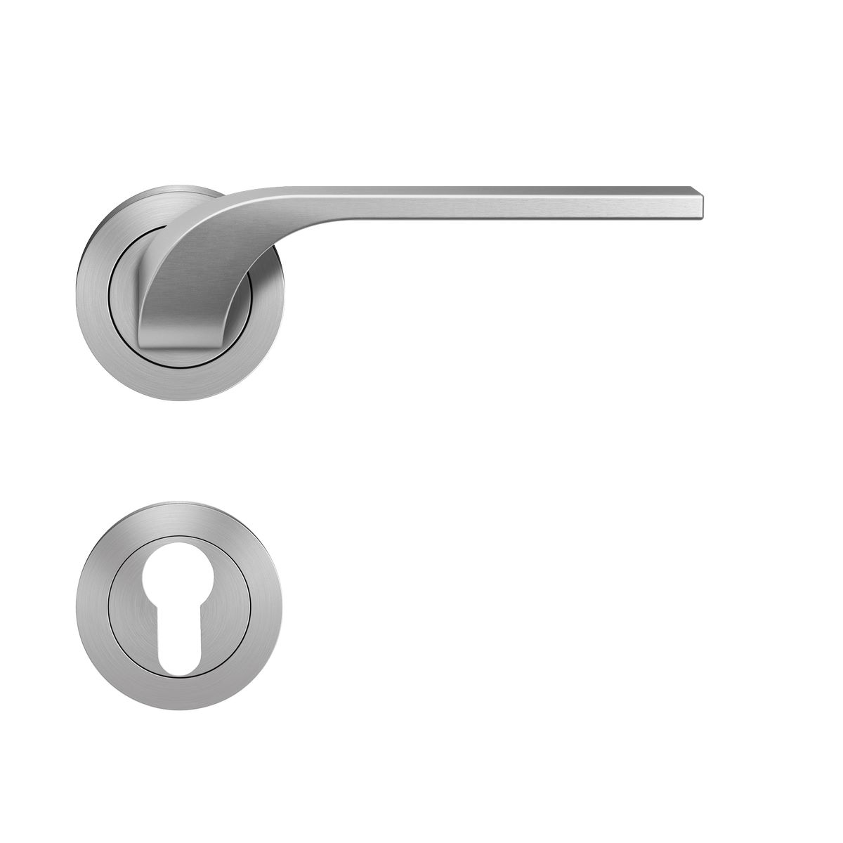 KARCHER DESIGN Drückergarnitur ER87 PZ0 71 - Las Vegas, Profilzylinder, Edelstahl