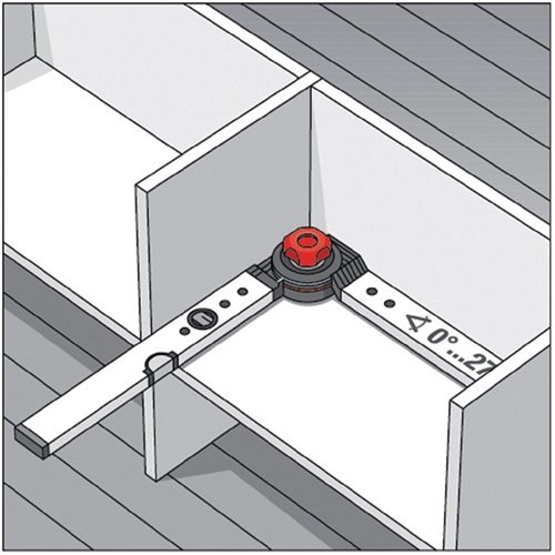 BMI Winkelmessgerät WINKELSTAR Messber.0-270Grad Schenkel-L.80x60cm BMI