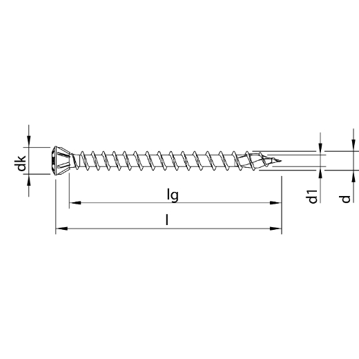 HECO TOPIX-plus 3,5 x 40, Dielenschraube, Linsensenkkopf mit Fräsrippen, T-Drive, Variables Vollgewinde, verzinkt blau, A3K