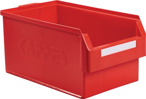 KAPPES Sichtlagerkasten L500xB300xH250mm PE rot RASTERPLAN