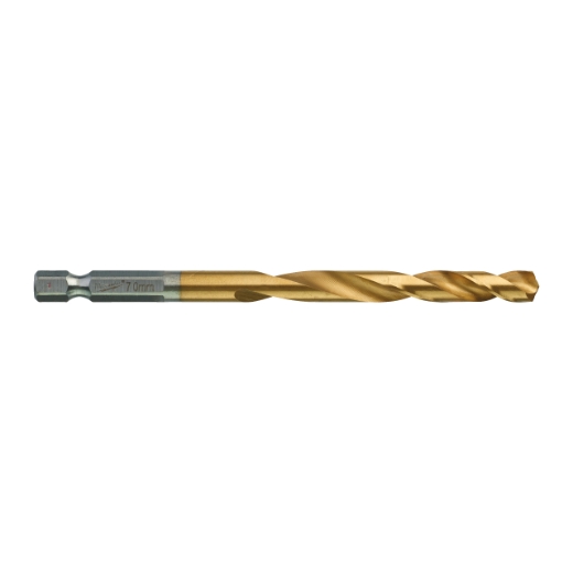 MILWAUKEE 7,0 x 109 mm SHOCKWAVE Metallbohrer HSS-G RED HEX Titan 1/4" 5er Pack