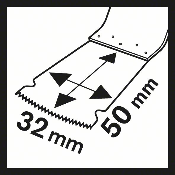 BOSCH BIM Tauchsägeblatt AIZ 32 APB, Wood and Metal, 50 x 32 mm, 5er-Pack