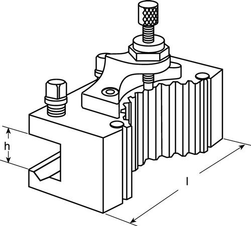 PROMAT Wechselhalter f.Stahlhalterkopf B f.rd.Bohrstangen Spann-D.32mm PROMAT