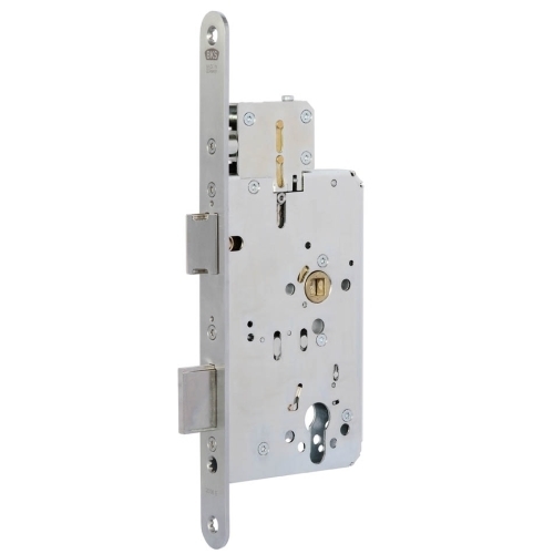 BKS Panik-Einsteckschloss für einflügelige Türe mit Obenverriegelung B-2336, rund, 9/72 mm, Edelstahl