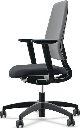 DAUPHIN Bürodrehstuhl m.Synchr.-Techn.schwarz/platingrau 390-510mm