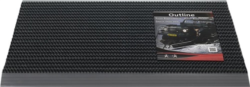 Nordwest Fußmatte schwarz/silber PP/Alu L600xB900xS22mm
