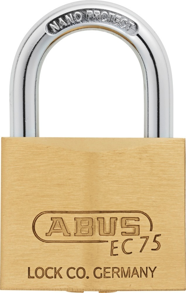 ABUS Zylindervorhangschloss 75, Messing massiv, 26844