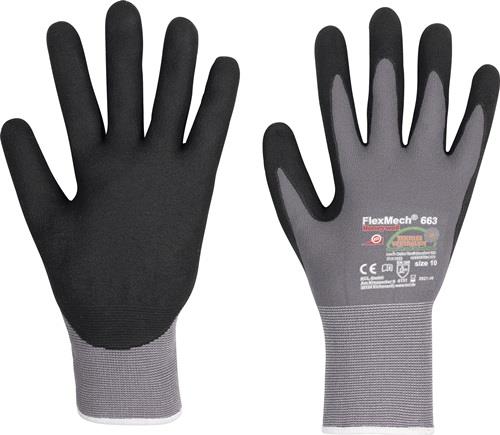 HONEYWELL Handschuhe FlexMech 663 Gr.11 grau/schwarz Nylon/Elastan/Nitrilschaum 10 PA