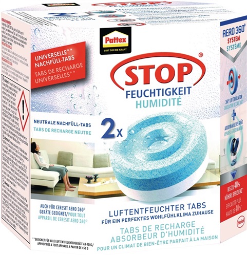 PATTEX Luftentfeuchter Aero 360 2 Tabs à 450g PLAN2 neutral Pk.PATTEX