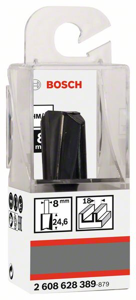 BOSCH Nutfräser Standard for Wood, 8 mm, D1 18 mm, L 25 mm, G 56 mm