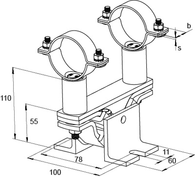 FISCHER Schallgedämmter Festpunkt FSFP 2 1/2"