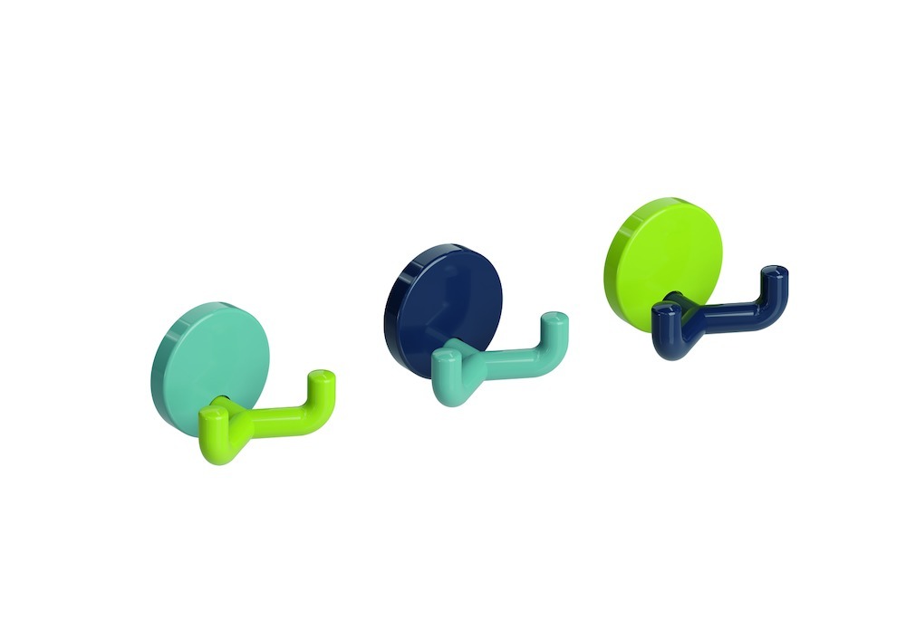 HEWI Wand-Doppelhaken Set 477.99 Polyamid, 477.99.006